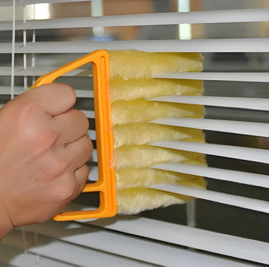 Venetian blind cleaning brush with twist rollers, removable washable Mini-Blind Cleaner for blinds
