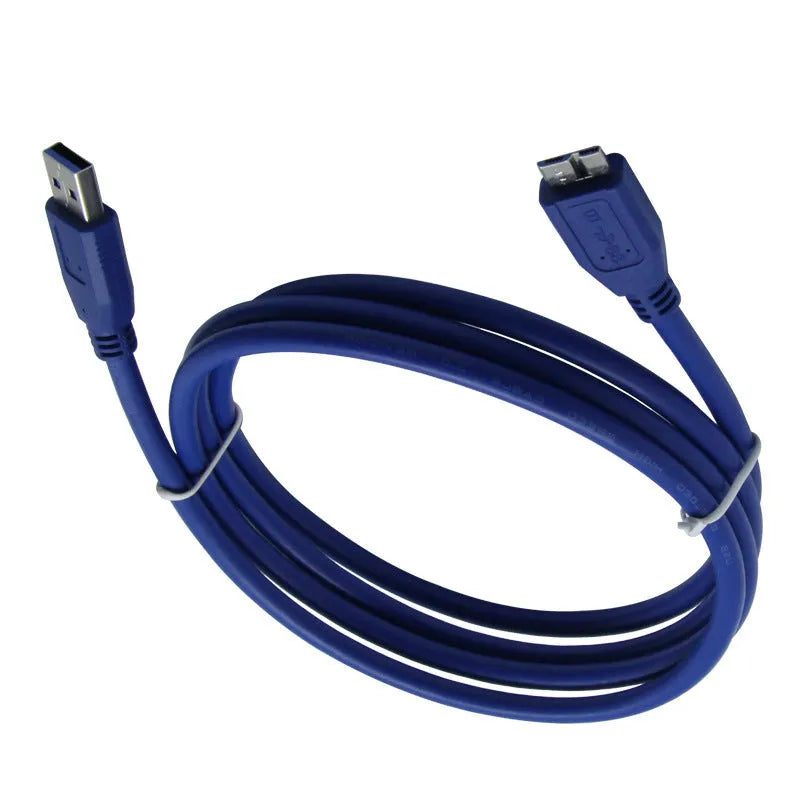 USB 3.0 data cable in blue or black, available in lengths from 30cm to 5m for mobile hard drives.