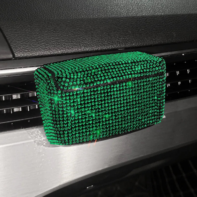 Car ashtray with covered air outlet in choice of seven colours including blue diamond and pink