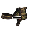 Adjustable acrylic dog training tourniquet in black with towing rope