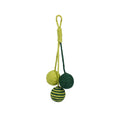 255mm cat teaser stick with colourful bite-resistant catnip balls in blue, green and red yellow blue combinations