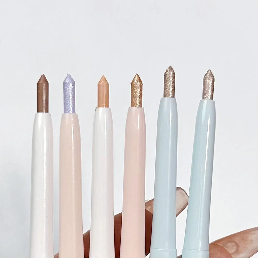 Waterproof brightening eye shadow pen in six colour options for girls and students