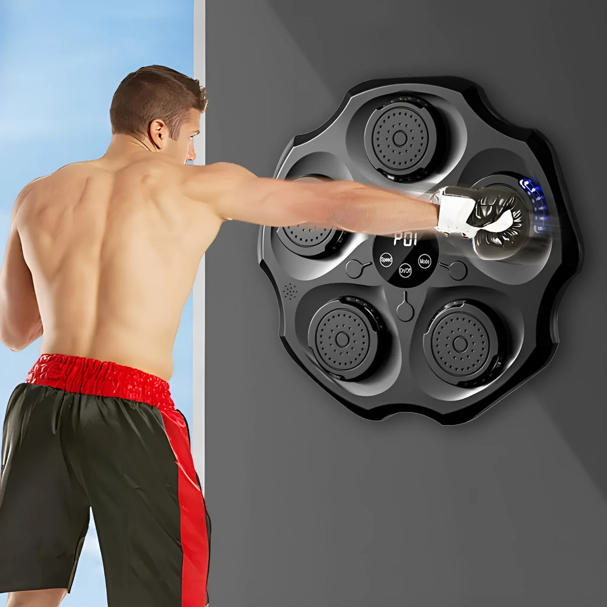 Bluetooth music boxing wall target with intelligent rhythm recognition in hanging design