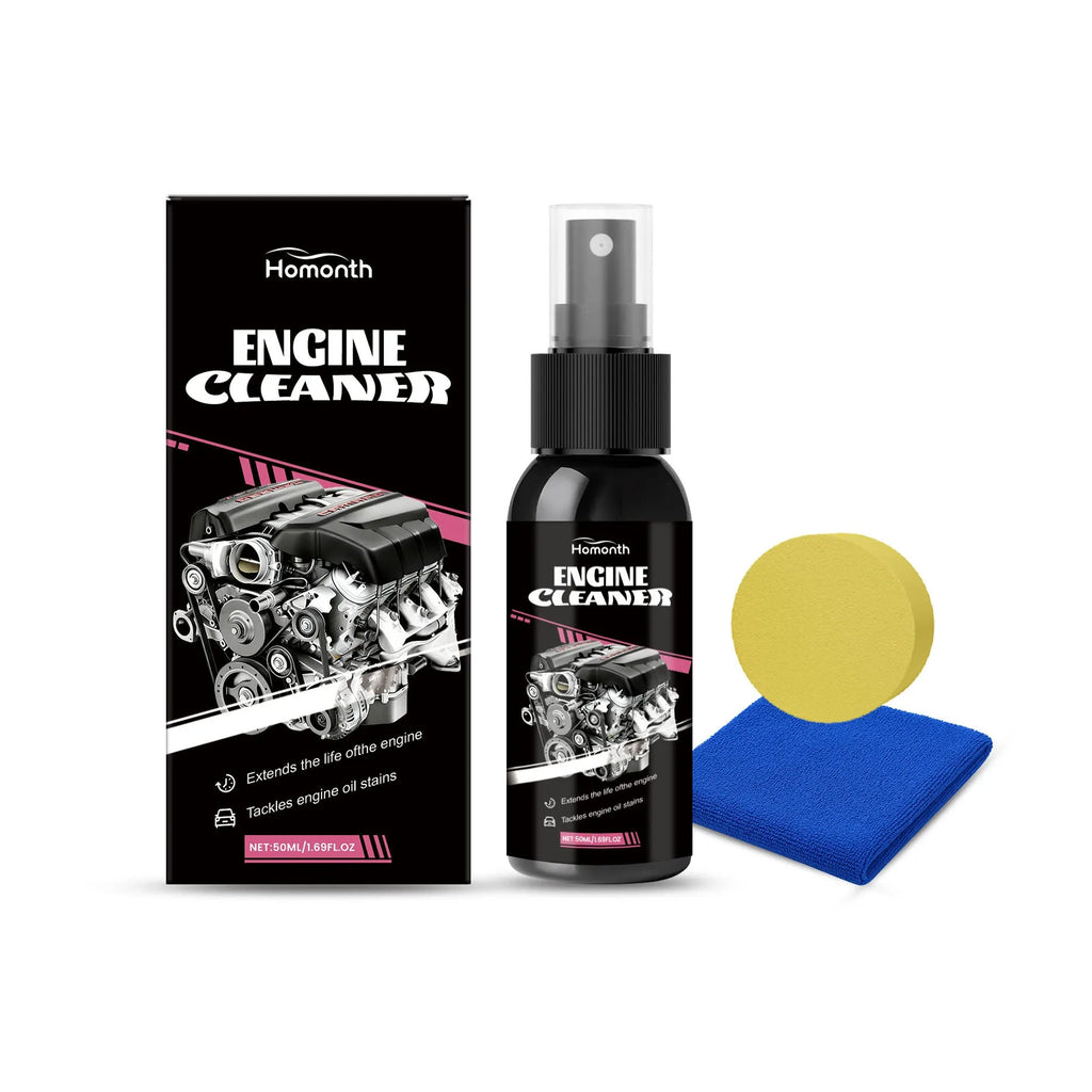 50ml engine cleaner bottle with sponge and rag for car engine cleaning