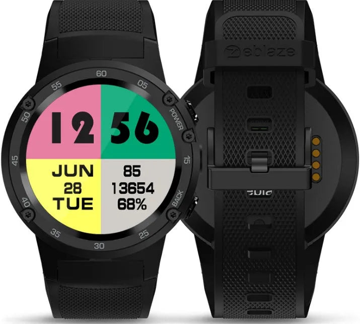 Zeblaze THOR 4 4G smart watch with 1.39-inch circular colour screen and silicone strap