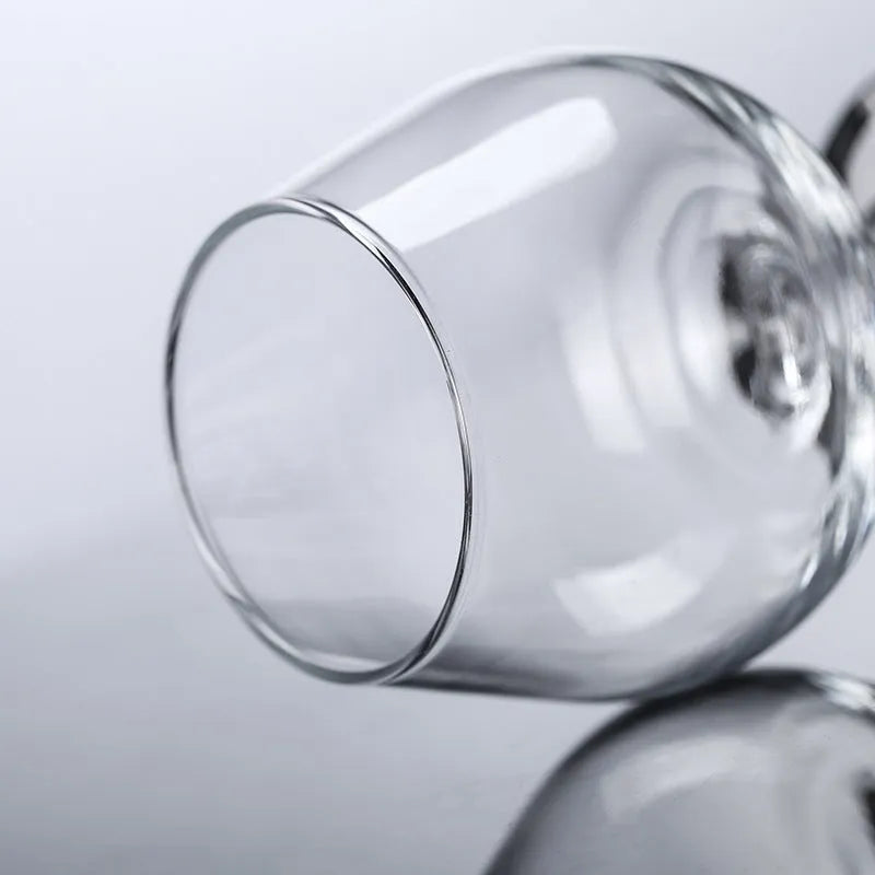 440ml clear crystal brandy glass with low foot and simple Nordic style for spirits