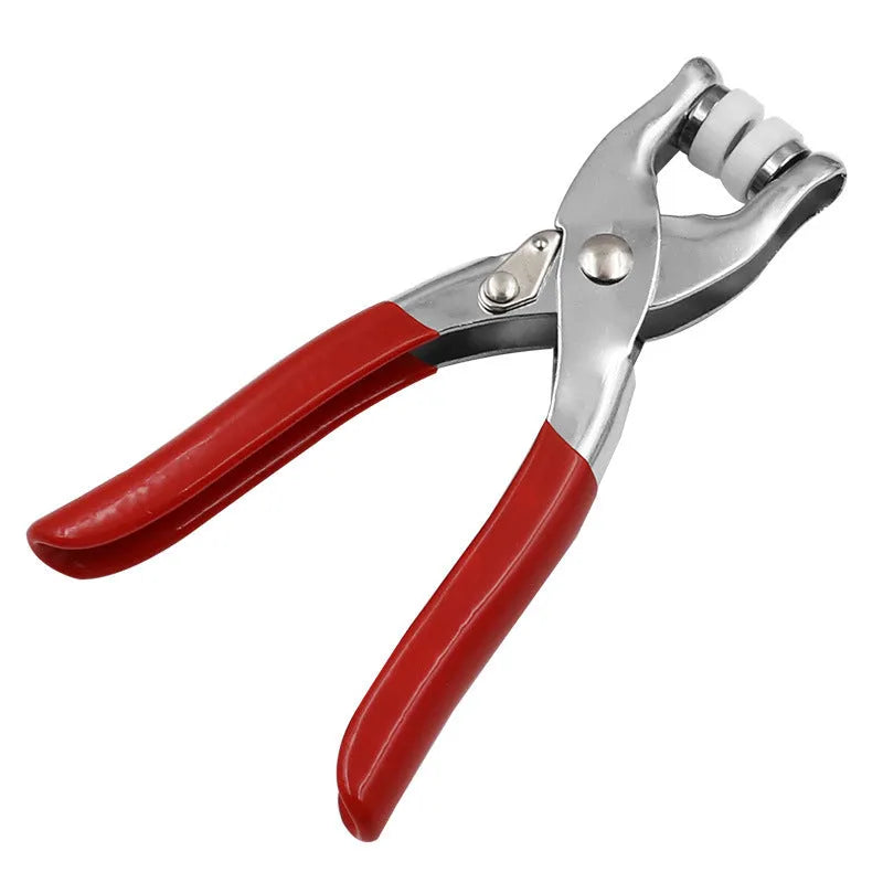 Metal hand pressure snap fastener pliers 9.5mm with 100 hitch buttons, tool steel, plastic handle, 125g