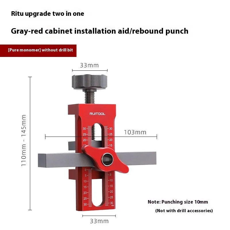 Aluminium alloy cabinet door installation tool for woodworking decoration.