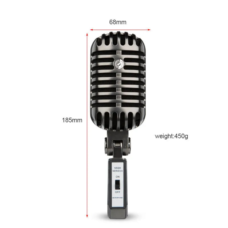 Retro-style FG2 coloured condenser microphone for professional karaoke and recording