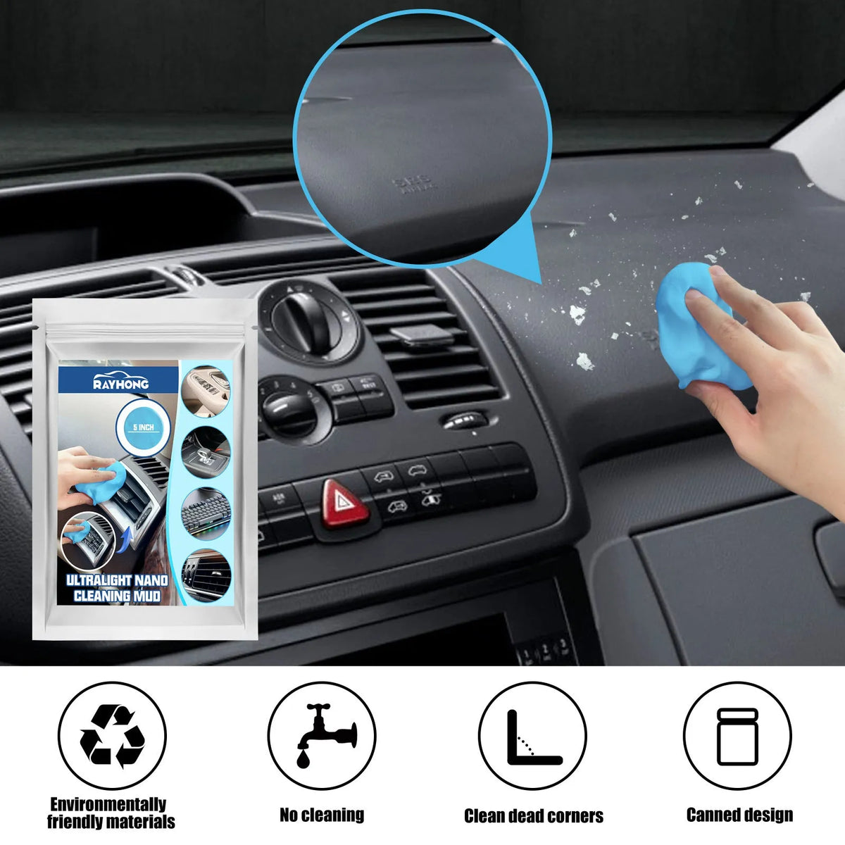 20g car interior gap cleaning mud for dust removal in vents and outlets