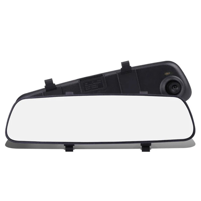 2.4 inch 1080P HD rearview mirror driving recorder with motion detection G-sensor and 100 degree lens angle black colour