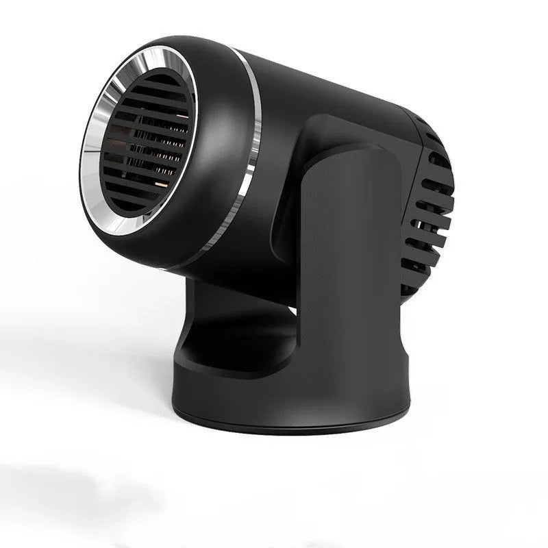 Black and white 12v car heater defroster with 130W power and 1.5m cord for vehicle windscreen clearing