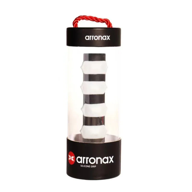 Silicone racket hand rubber buckle in seven colours showing 17.6cm by 6.4cm dimensions
