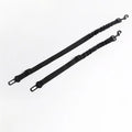 Black nylon pet vehicle retractable safety rope with metal buckle on car seat