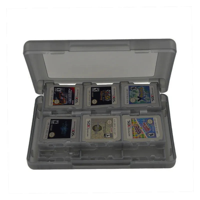 NDS 3DS 28-capacity game card storage box in black blue pink white colour options