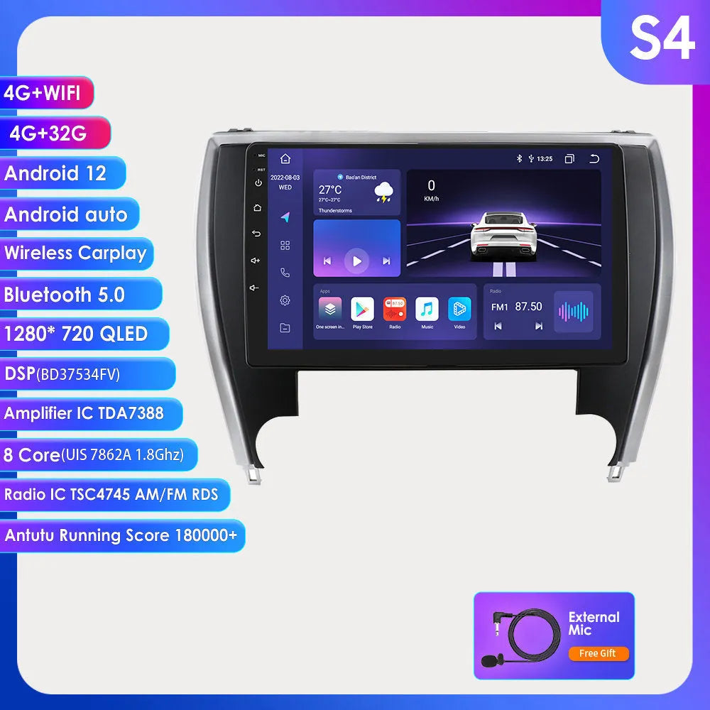 10-inch car navigator all-in-one machine for Toyota Camry 2015 with metal ABS construction