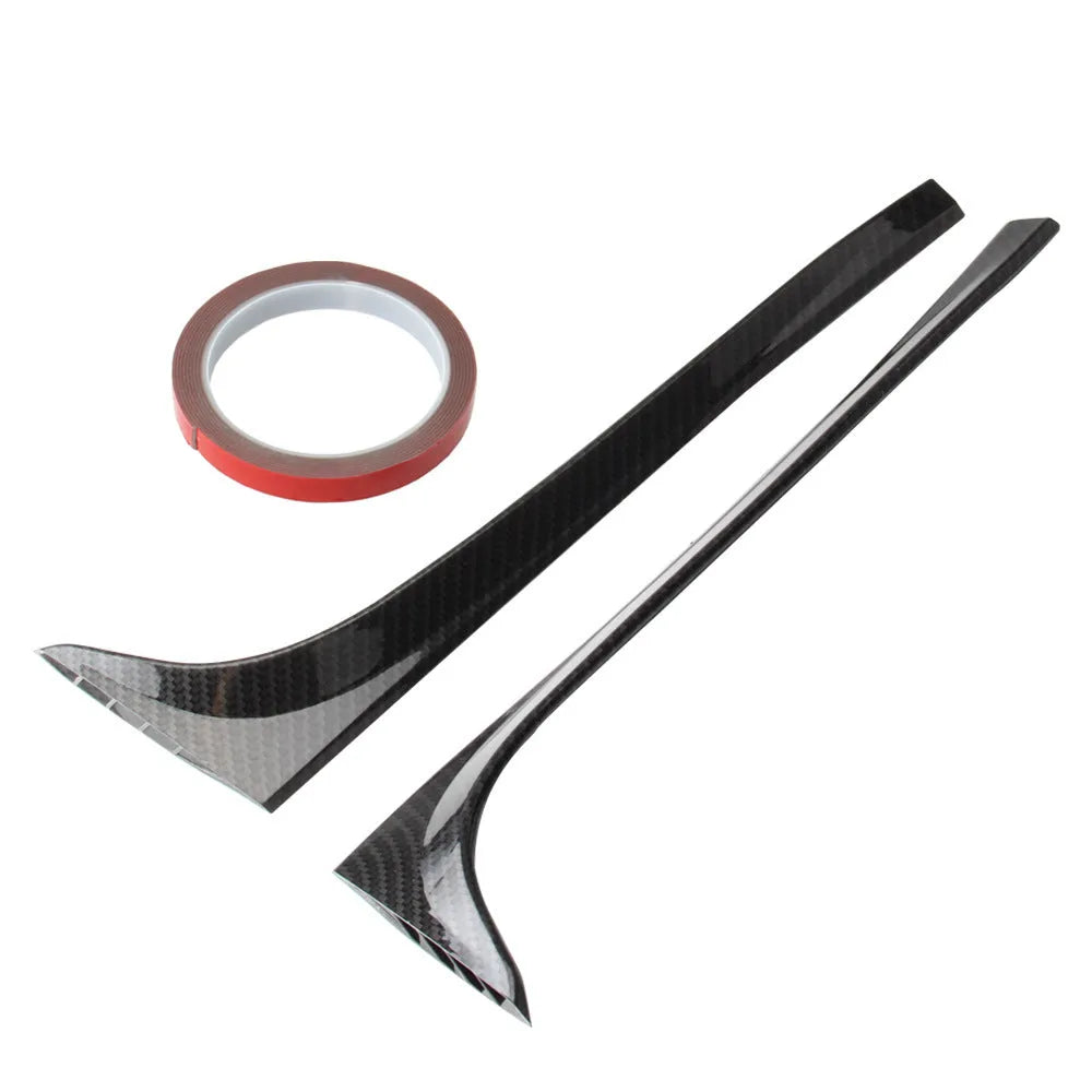 Glossy black ABS plastic rear window side spoiler wing for Volkswagen Golf 7 MK7 car.