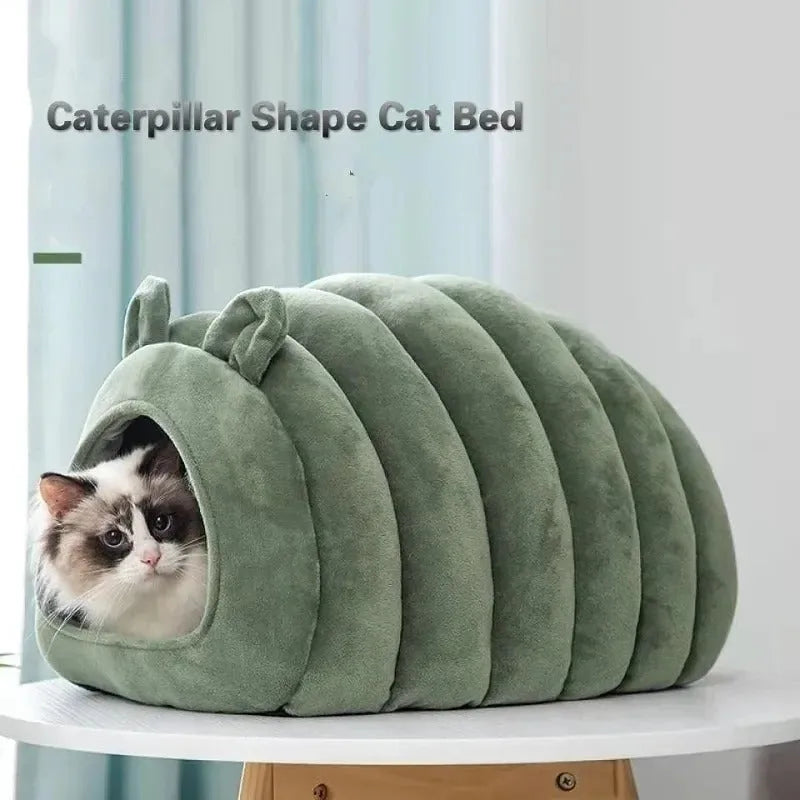 38x42x33cm pet bed basket for cats and small dogs, available in Brown, Gray, Green, and White