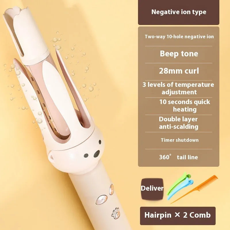 Beige anion automatic hair curler FS-H208 model with curling wand