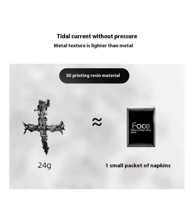 Gothic cross resin headphone covers for Apple AirPods Max in black and silver colours