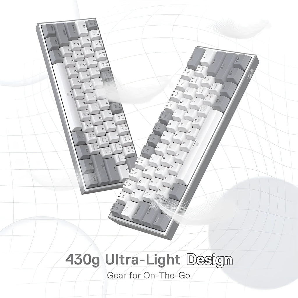 White pink RGB illuminated mechanical keyboard with dual colour keycaps and multimedia controls