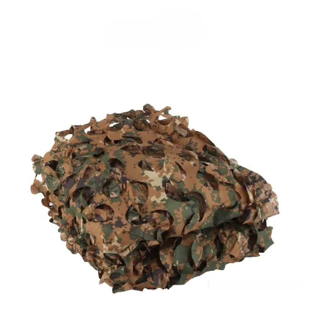 Green camouflage net cover set showing multiple pattern options for outdoor use