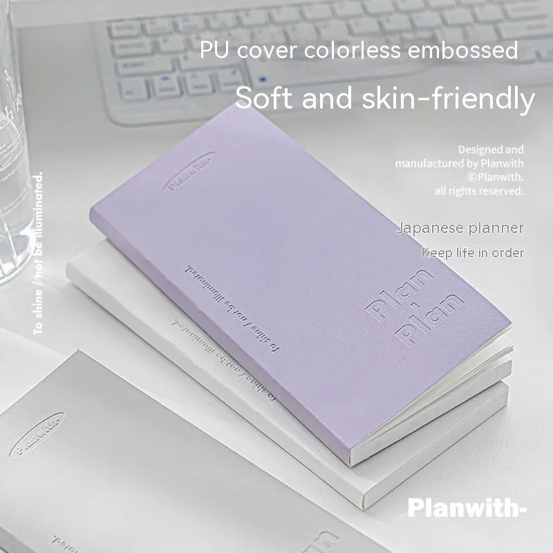 A4 embossed meter book showing cover detail and open pages, available in multiple colours.