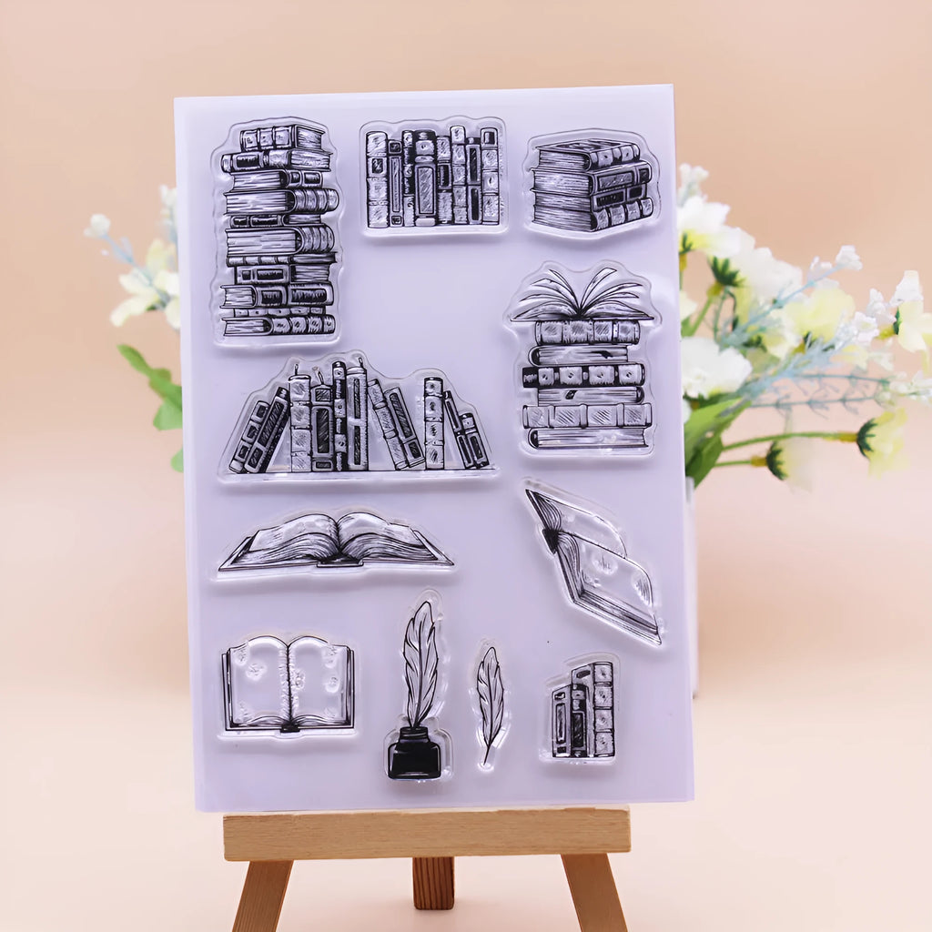 White seal coloured transparent silicone stamp measuring 11 by 16 centimetres.