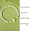 Hetian jade leaf bracelet, approximate 18cm, national style inlaid jade, random jade colour