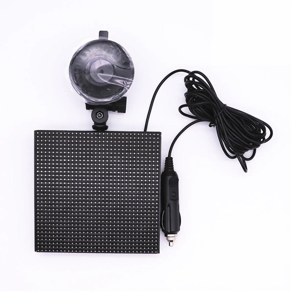 Bluetooth wireless car LED display screen with 32x32 RGB matrix in aluminium frame