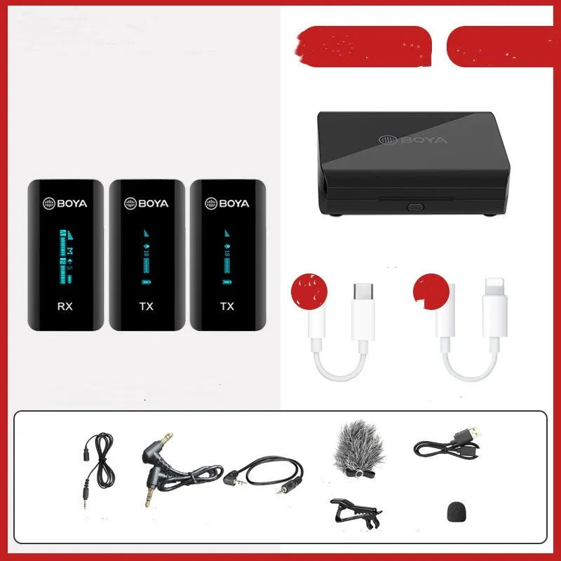 Wireless Little Bee clip-on microphone matched pair for mobile and DSLR, BY-XM6 S2