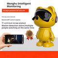 Cute Tiger WiFi two-way intercom home surveillance camera in yellow or white, 93.6 x 86.5 x 150 mm, with night vision and app control