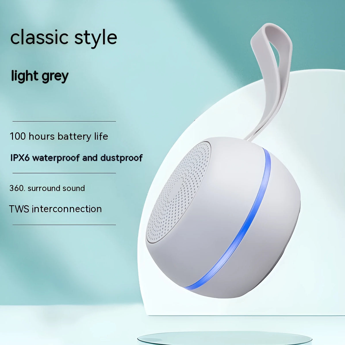 Bluetooth Speaker Outdoor Waterproof Subwoofer Audio 5W USB Power Black Blue Light Gray Red Sky Blue Plastic Mini Stereo Card Insertion Voice Prompt Call Function Dustproof Drop-Storitant for Outdoor Home Karaoke Live Broadcast Portable