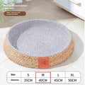 Rattan woven cat nest pet bed in size L with breathable construction