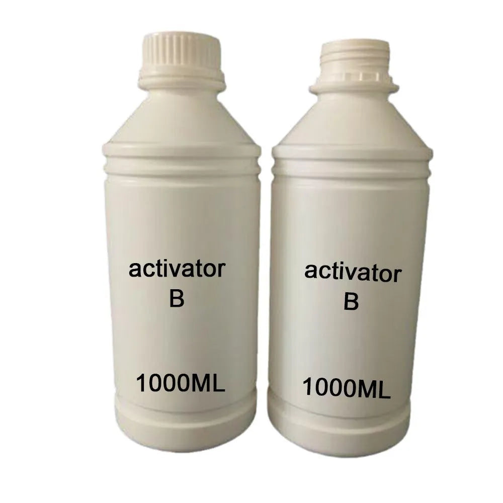 One litre water transfer printing activator for eco-solvent ink with 1pc eco-solvent ink