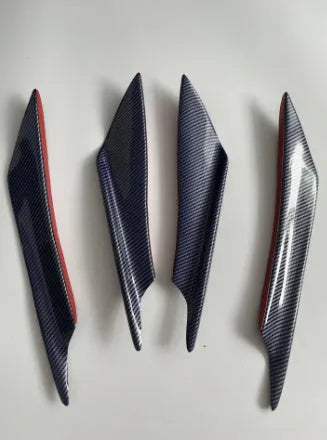 Carbon fibre pattern ABS plastic car bumper blade or front lip spoiler kit