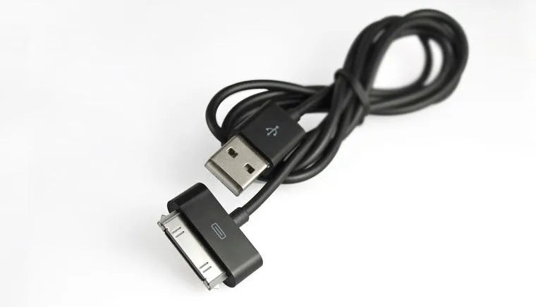 1 metre USB data cable with Samsung P1000 24PIN interface in black
