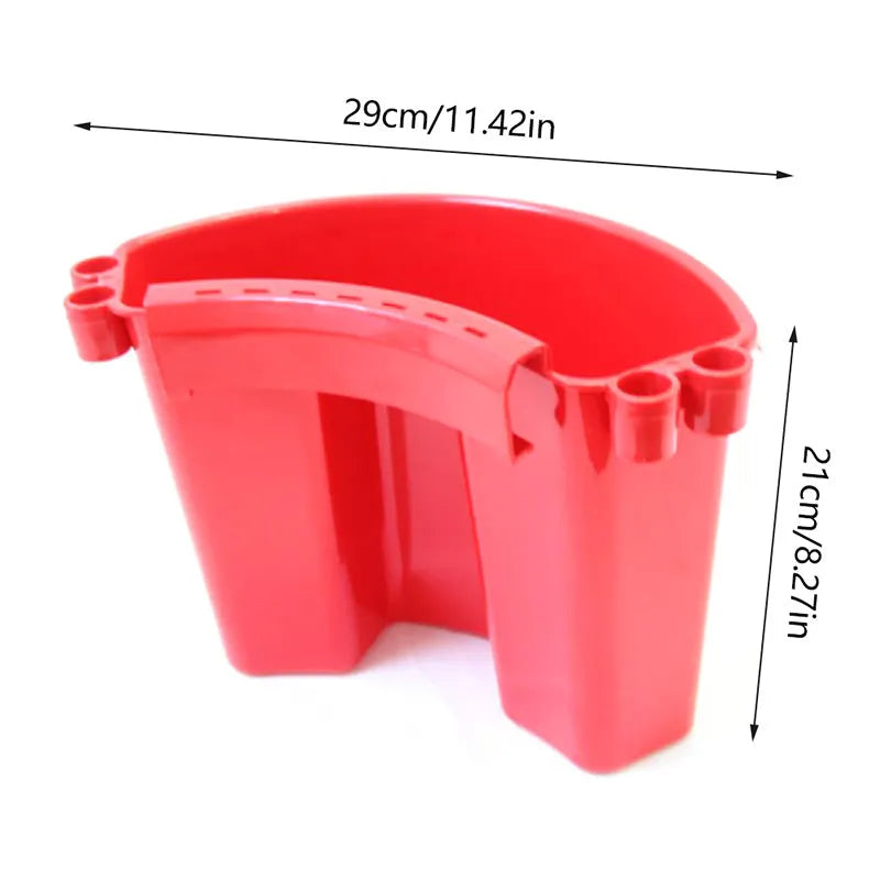 PP plastic car wash bucket in black, red, blue, or pink colour options