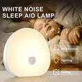 White rechargeable baby feeding comforter with music function for night-time infant care