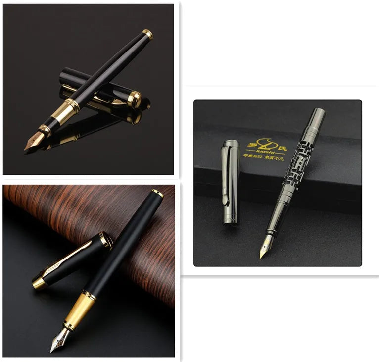 Black and red metal business pen with a 0.5mm nib for office and gift use.