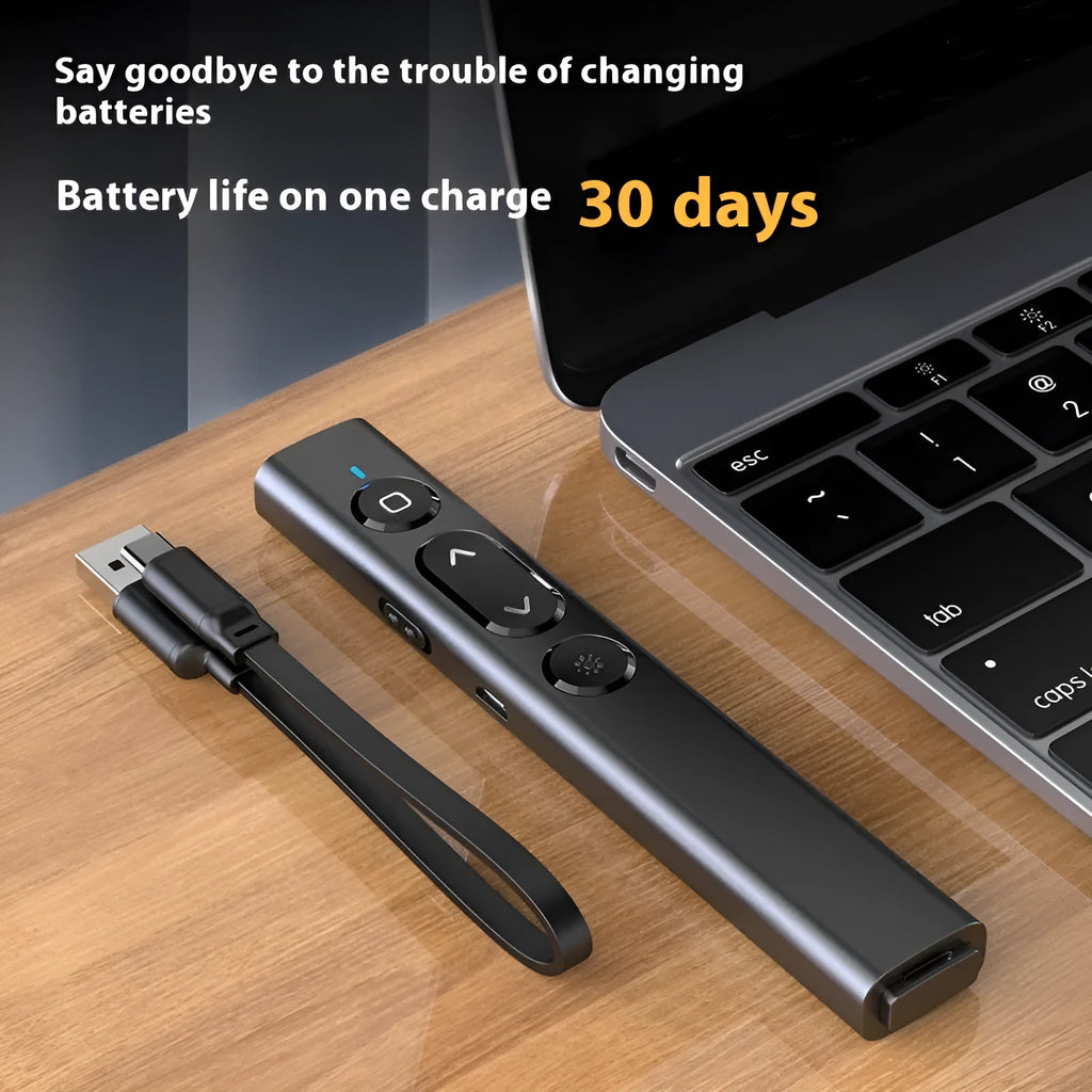 Remote control presentation pen for whiteboard and PowerPoint control in ABS plastic with multiple colour options
