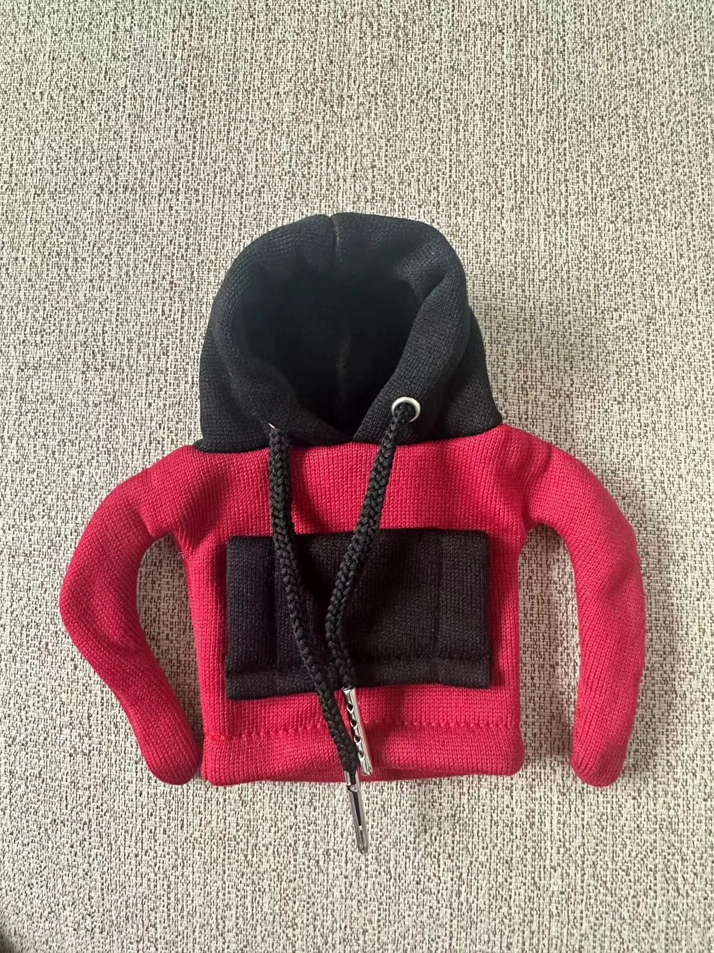 Polyester car gear lever cover in hooded hat design with multiple colour options on 12x13cm universal fit decorative accessory