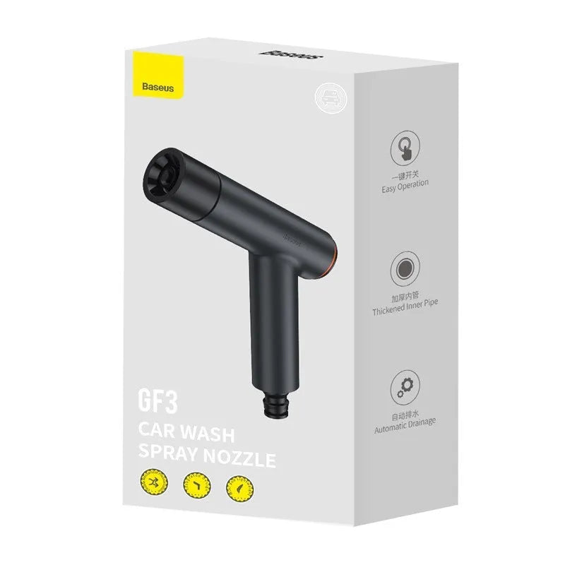 GF3 car washing gun with universal joint, ABS body, and telescopic TPE water pipe