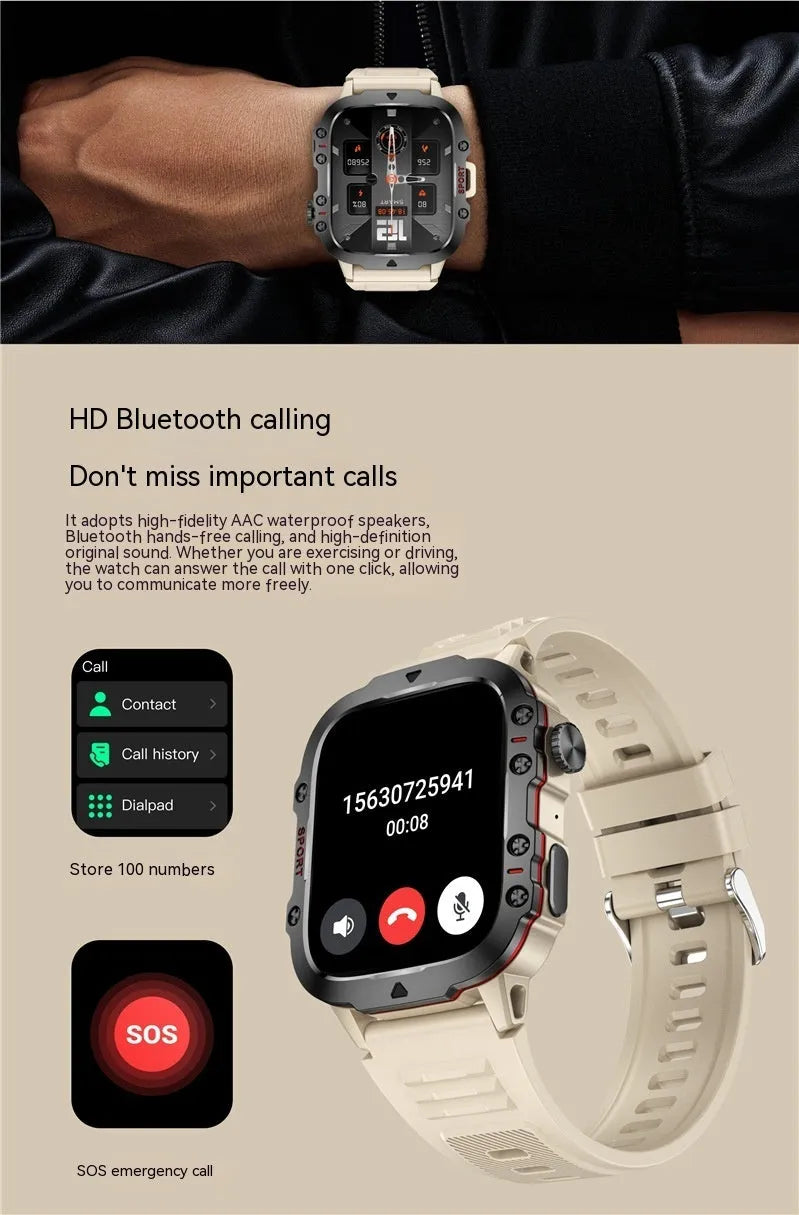 QX11 Smart Bluetooth Watch in black with zinc alloy case and TFT touch screen displaying health metrics