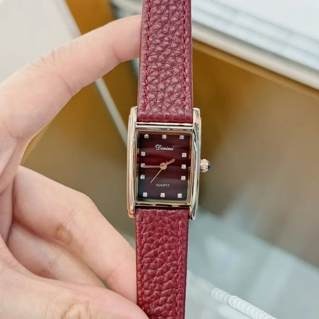 Alloy women's wristwatch with Chinese style octagonal case and diamond decorative elements