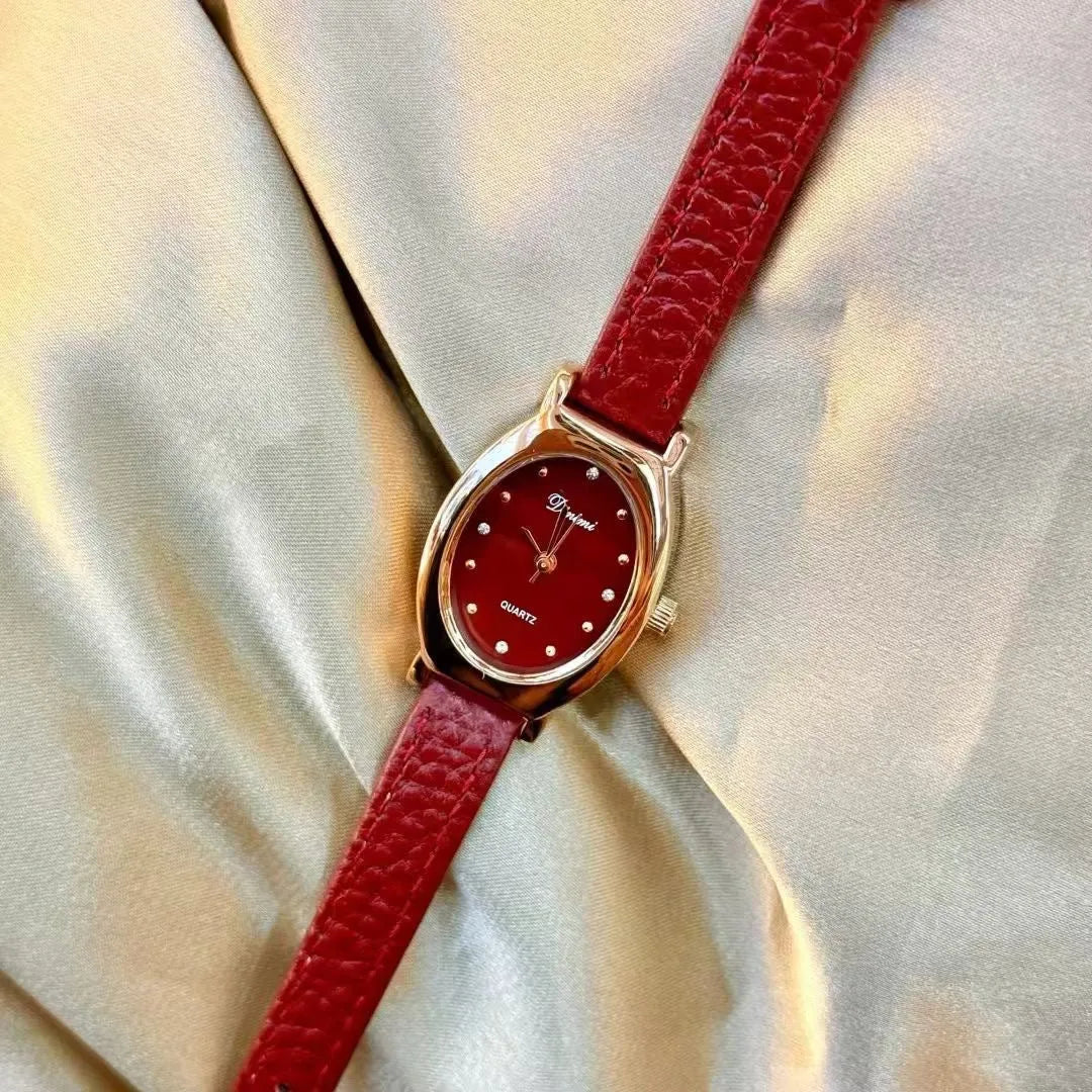Alloy women's wristwatch with Chinese style octagonal case and diamond decorative elements