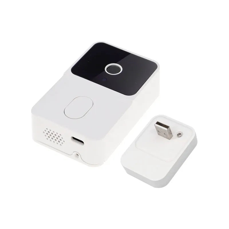 Intelligent visual doorbell with WiFi intercom and HD night vision capture, black colour, compact size