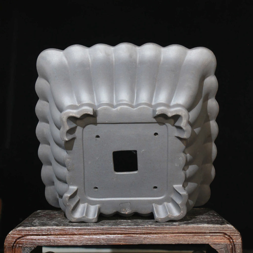 Purple sand ceramic square flower pot with classical styling and 37x15cm inner dimensions