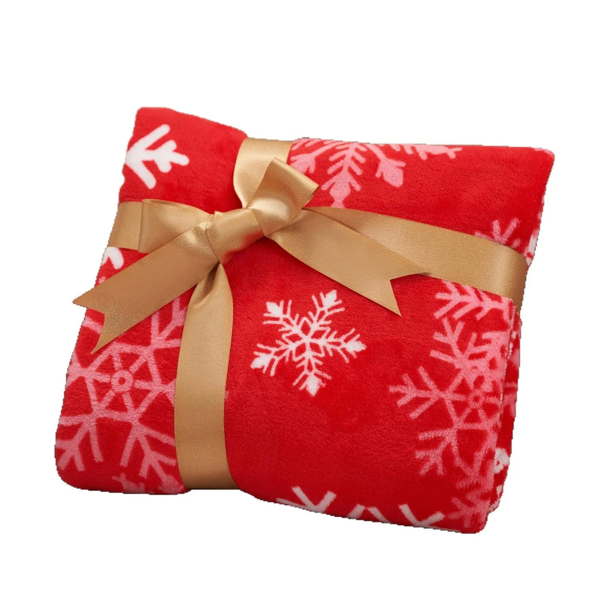 Soft polyester flannel Christmas blanket in American style with plush texture, showing available colour options
