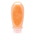 Silicone bath brush storage bottle in 100ml capacity showing eight colour options